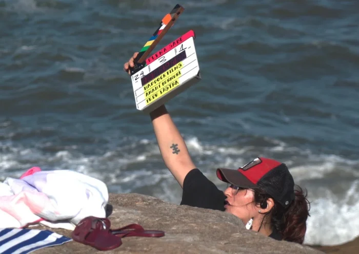 Rodaje en la costa de Mar del Plata