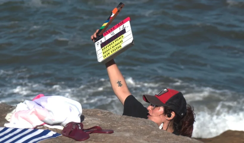 Rodaje en la costa de Mar del Plata
