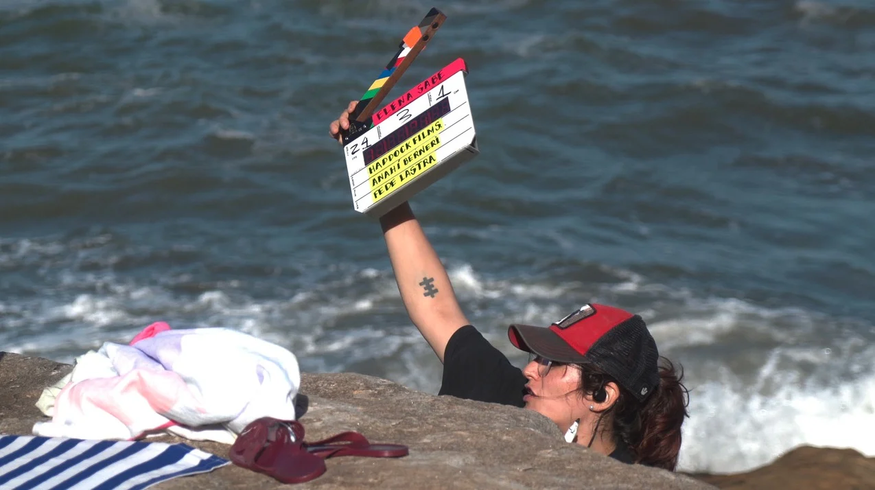 Rodaje en la costa de Mar del Plata